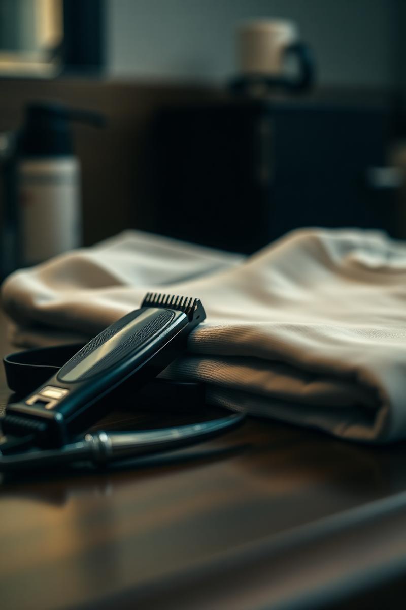 Clippers on folded heavyweight cotton